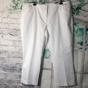 NY&C White Pants Slim Straight Crop